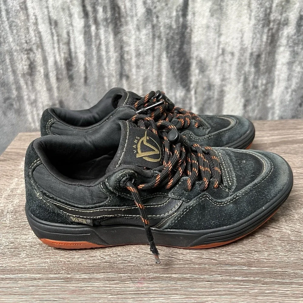 Vans Men's Sz 5 Rowan 2 Spitfire Skate Shoes Lace Up Sneakers Black/Flame Orange